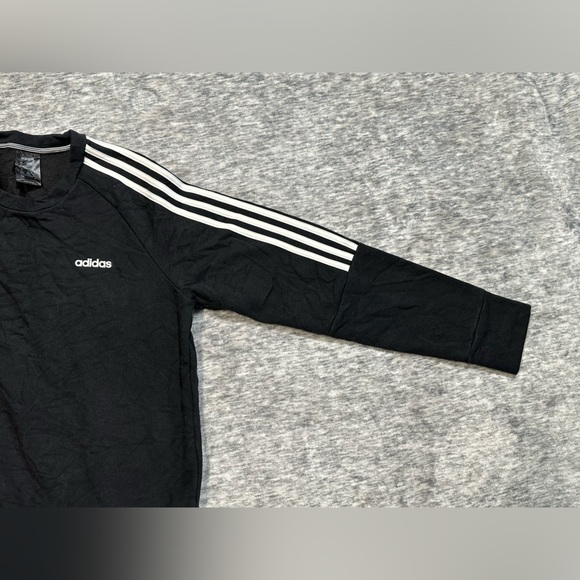 Adidas Women's Essentials 3-Stripes Track Sweatshirt Black and White Size XL - Picture 3 of 5